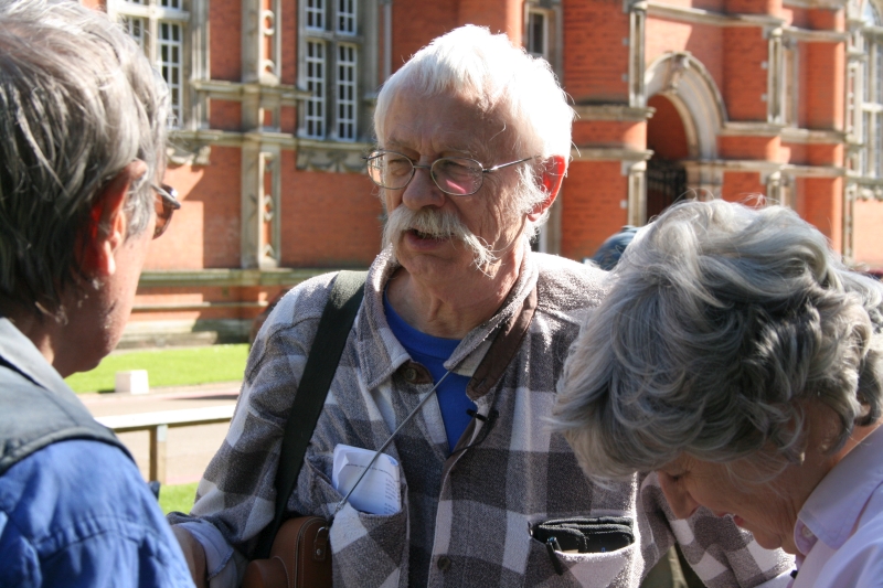 Former BBC lighting camera operator John Adderley at work during an ADAPT re-enactment in May 2015.