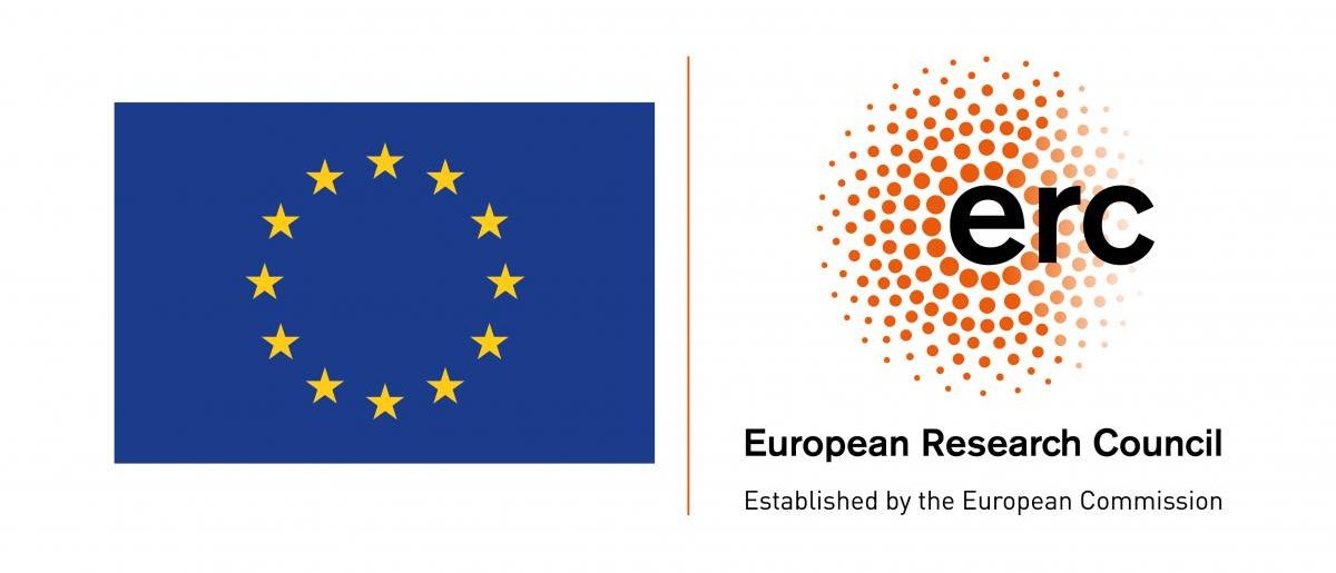 Logo of the European Research Council and flag of the European Union.